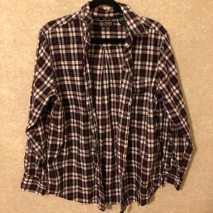 Black red and white flannel
